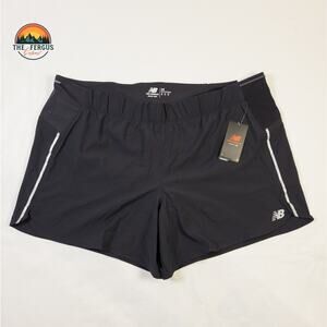 NWT New Balance Impact Running Shorts 2 in 1 Black 5 Inch Women's Size 2XL